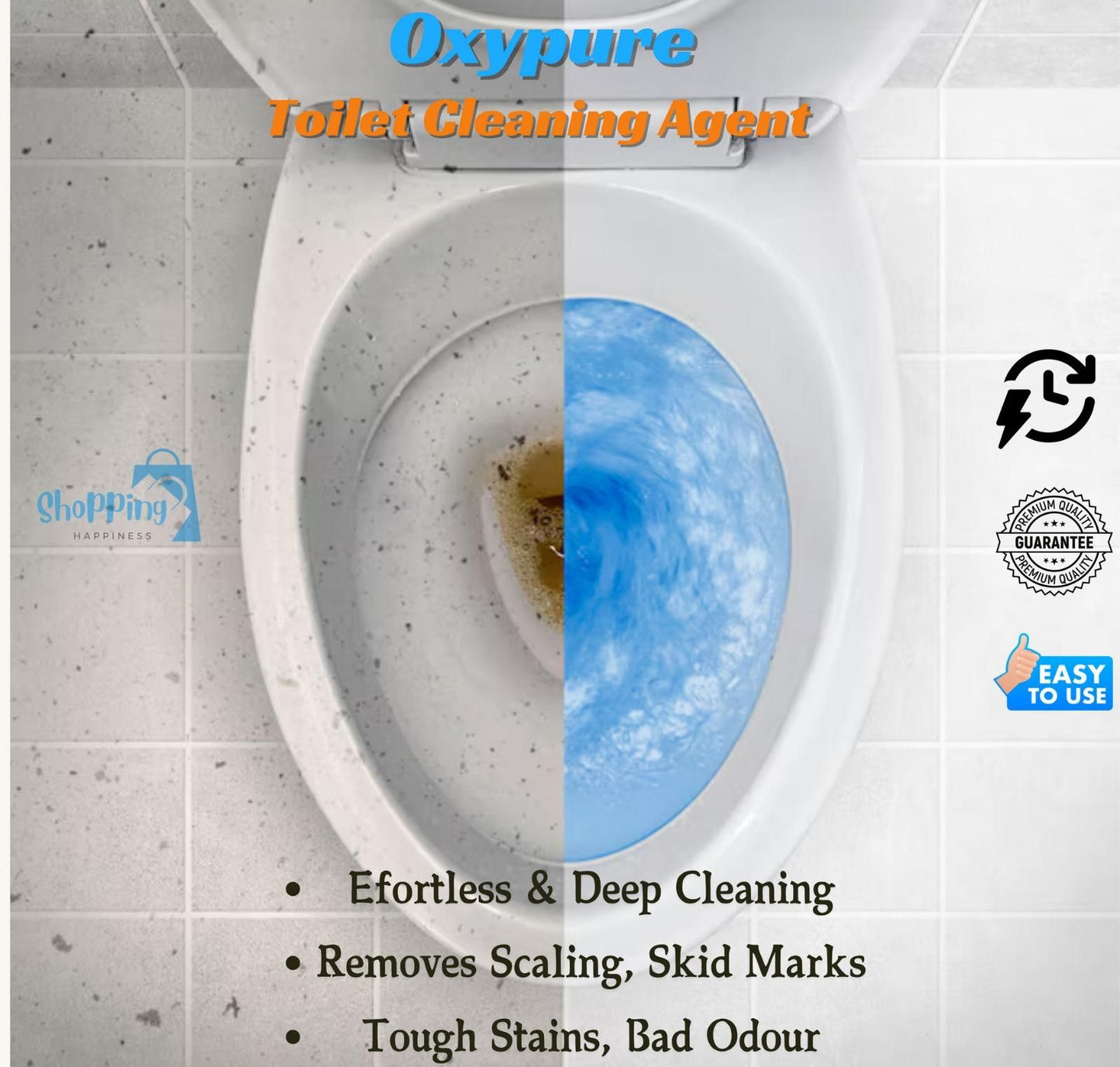 Agent Powder 🧼 OxyPure® Toilet Cleaning – Deep Cleaning Formula (Pack of 2, 100g Each) | Removes Stains, Odor & Limescale