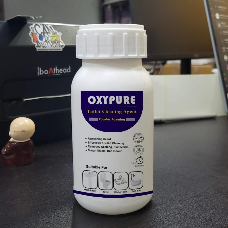 Agent Powder 🧼 OxyPure® Toilet Cleaning – Deep Cleaning Formula (Pack of 2, 100g Each) | Removes Stains, Odor & Limescale