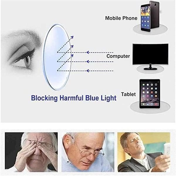 "3-in-1 Photochromic Reading Glasses – Far & Near Vision + Blue Light Protection"