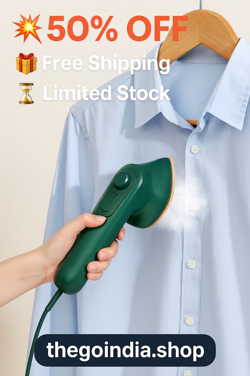 SteamGlide™ Portable Handheld Iron & Steamer – Compact, Powerful, Travel-Friendly Wrinkle Remover
